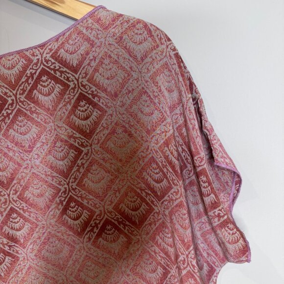 Indie Ella | 100% Silk Colourful Patterned Shift Dress | Small/Medium - Picture 5 of 8